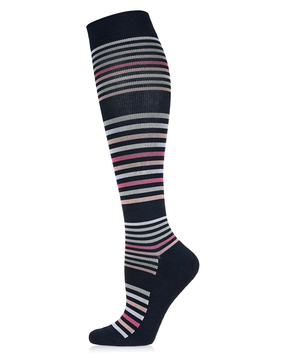 Women's Classic Stripes Bamboo Blend 8-15mmHg Graduated Compression Socks sold by MeMoi