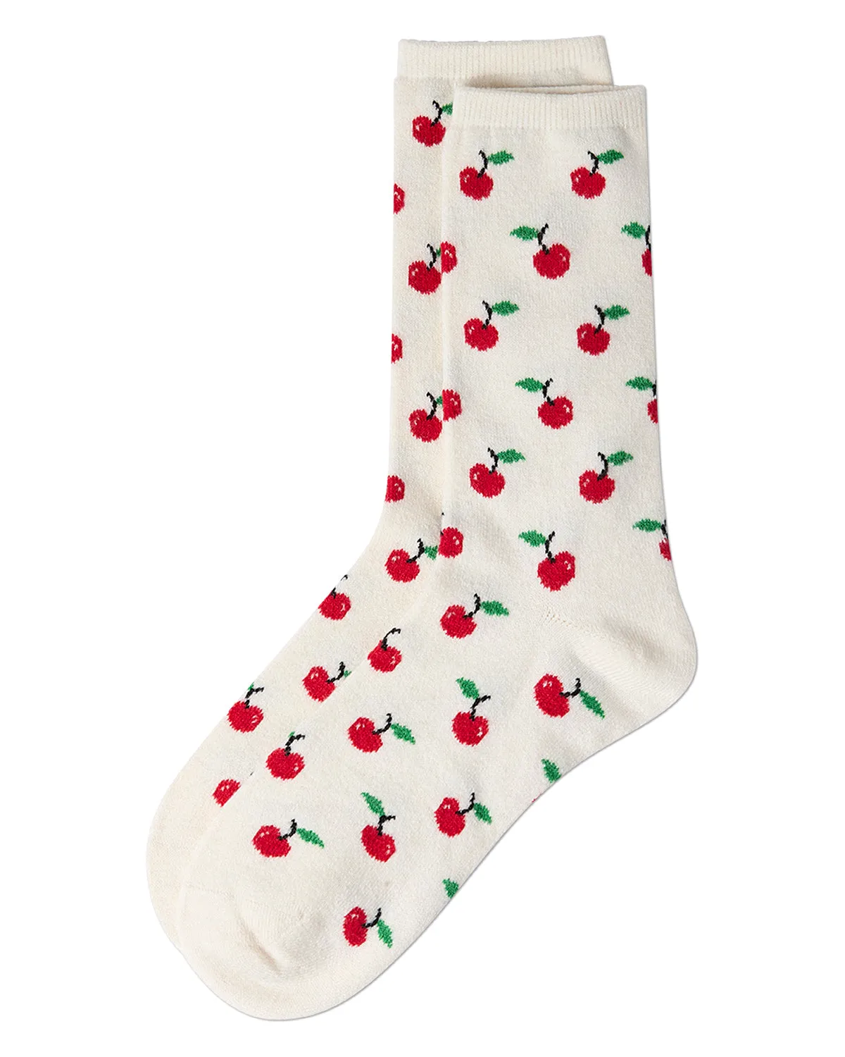 Women's Cherry On Top Cashmere Blend Crew Socks sold by MeMoi product image thumbnail 5