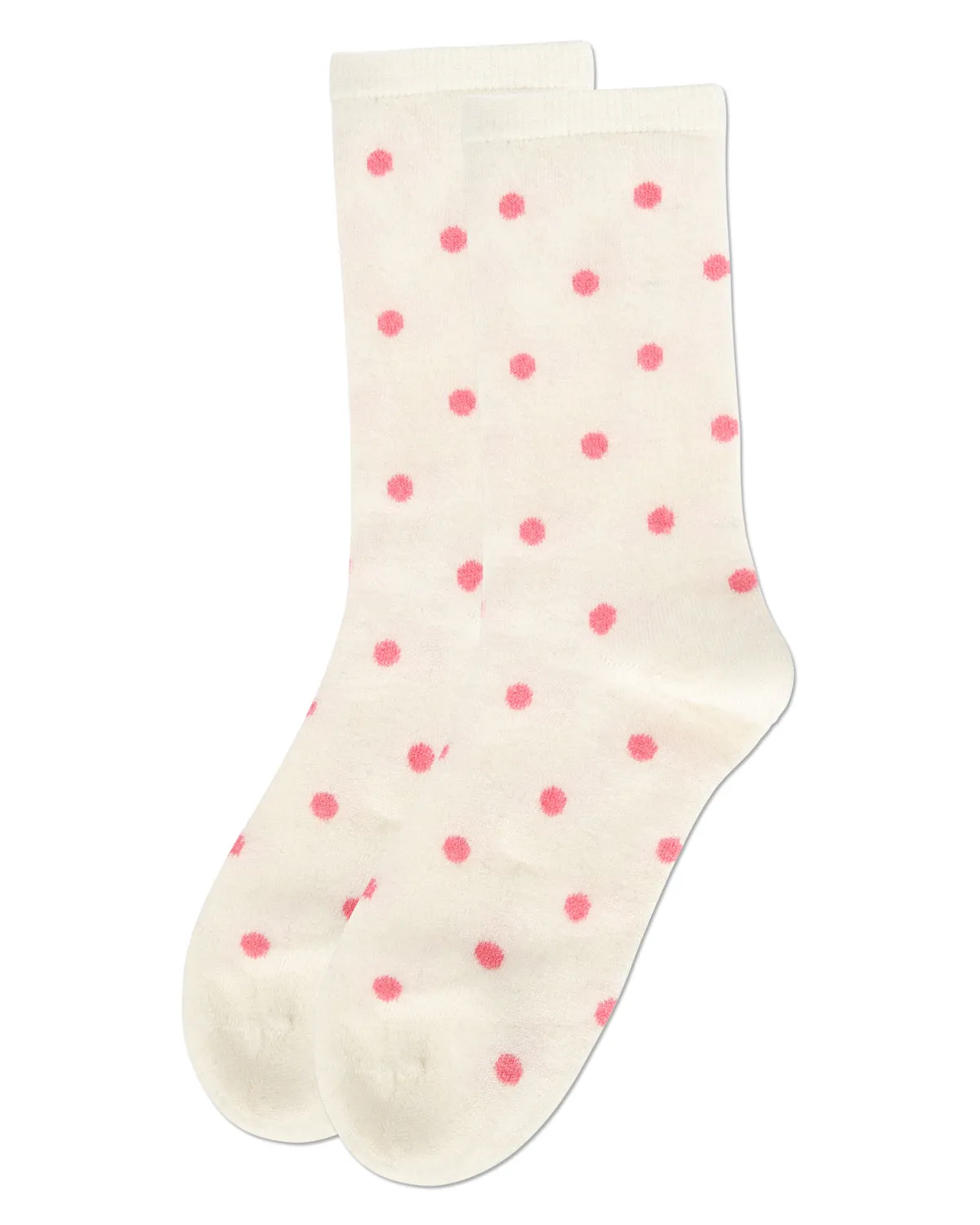Women's Pretty in Polka Dots Cashmere Blend Crew Socks sold by MeMoi product image thumbnail 5