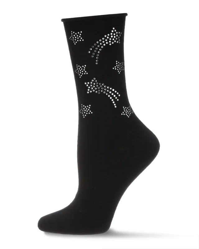 Women's Shooting Star Fashion Cotton Blend Crew Sock sold by MeMoi