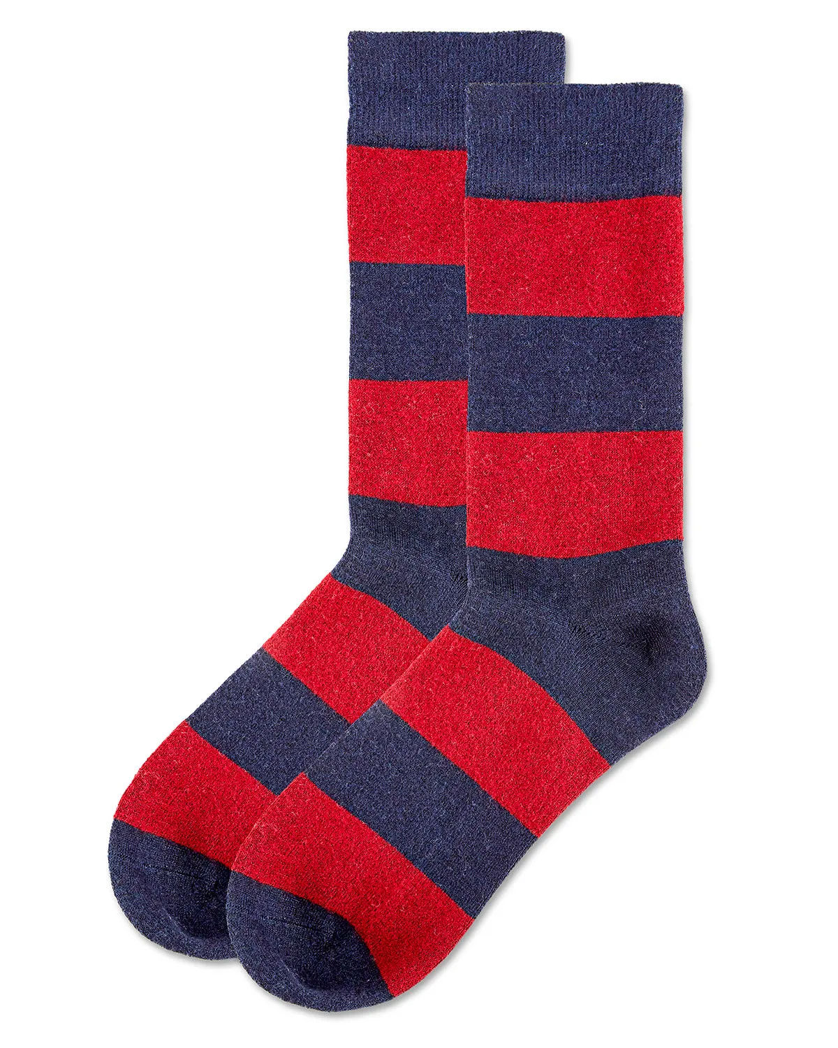 Men's Rugby Striped Luxuriously Soft Cashmere Blend Crew Socks sold by MeMoi product image thumbnail 4