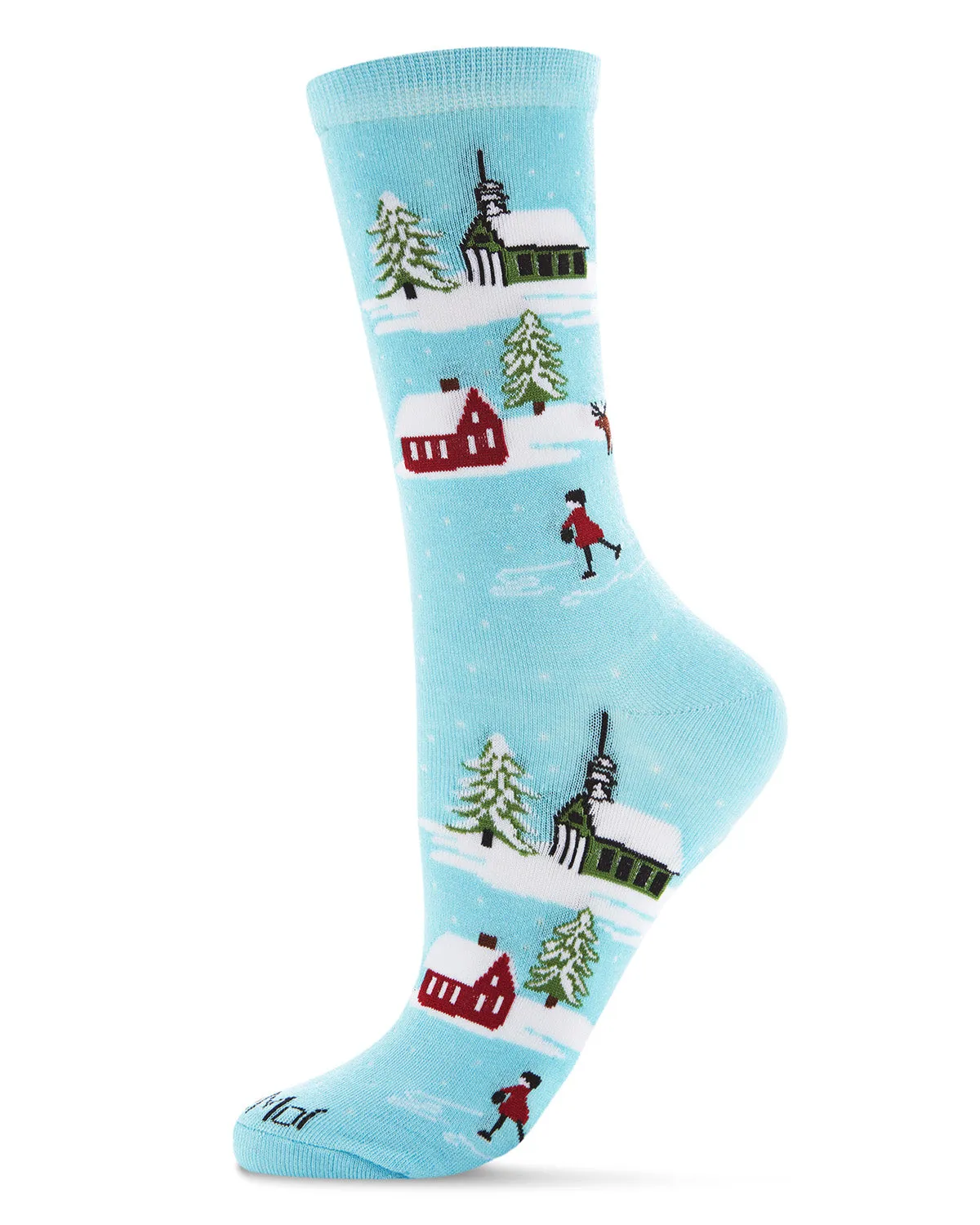 Women's Figure Eights Bamboo Blend Holiday Crew Sock sold by MeMoi