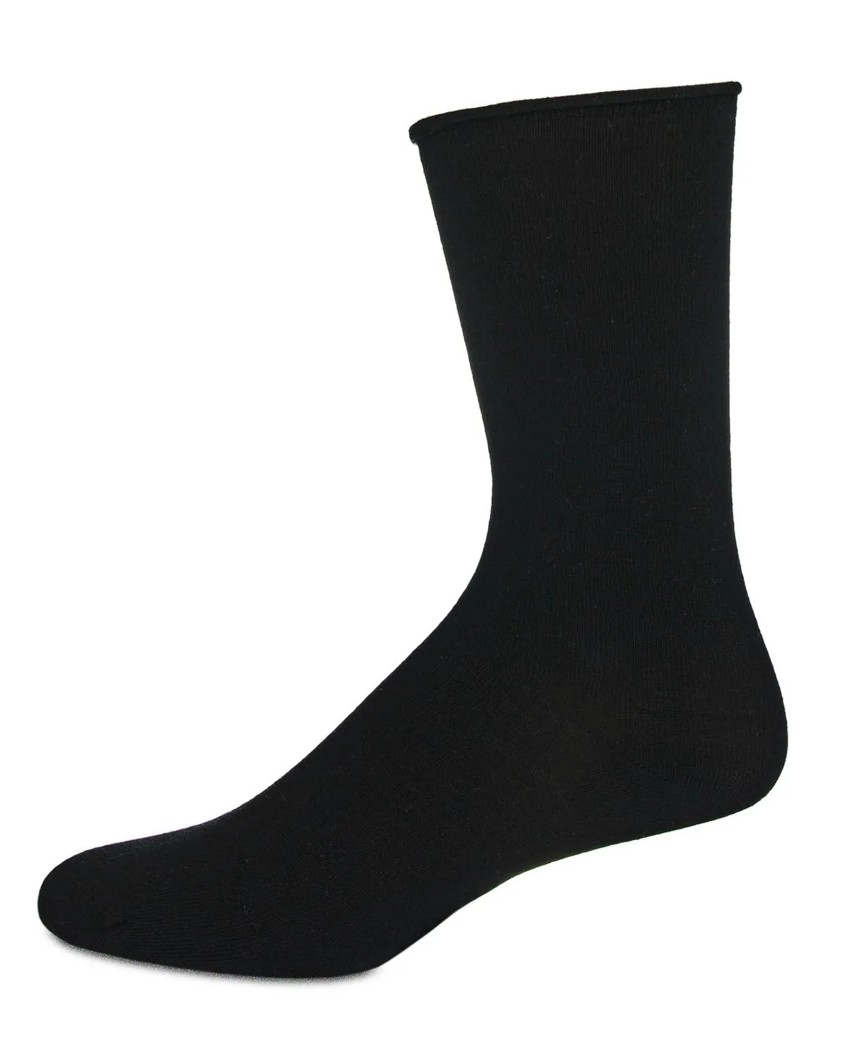 Women's Essential Roll Cuff Bamboo Blend Crew Socks sold by MeMoi