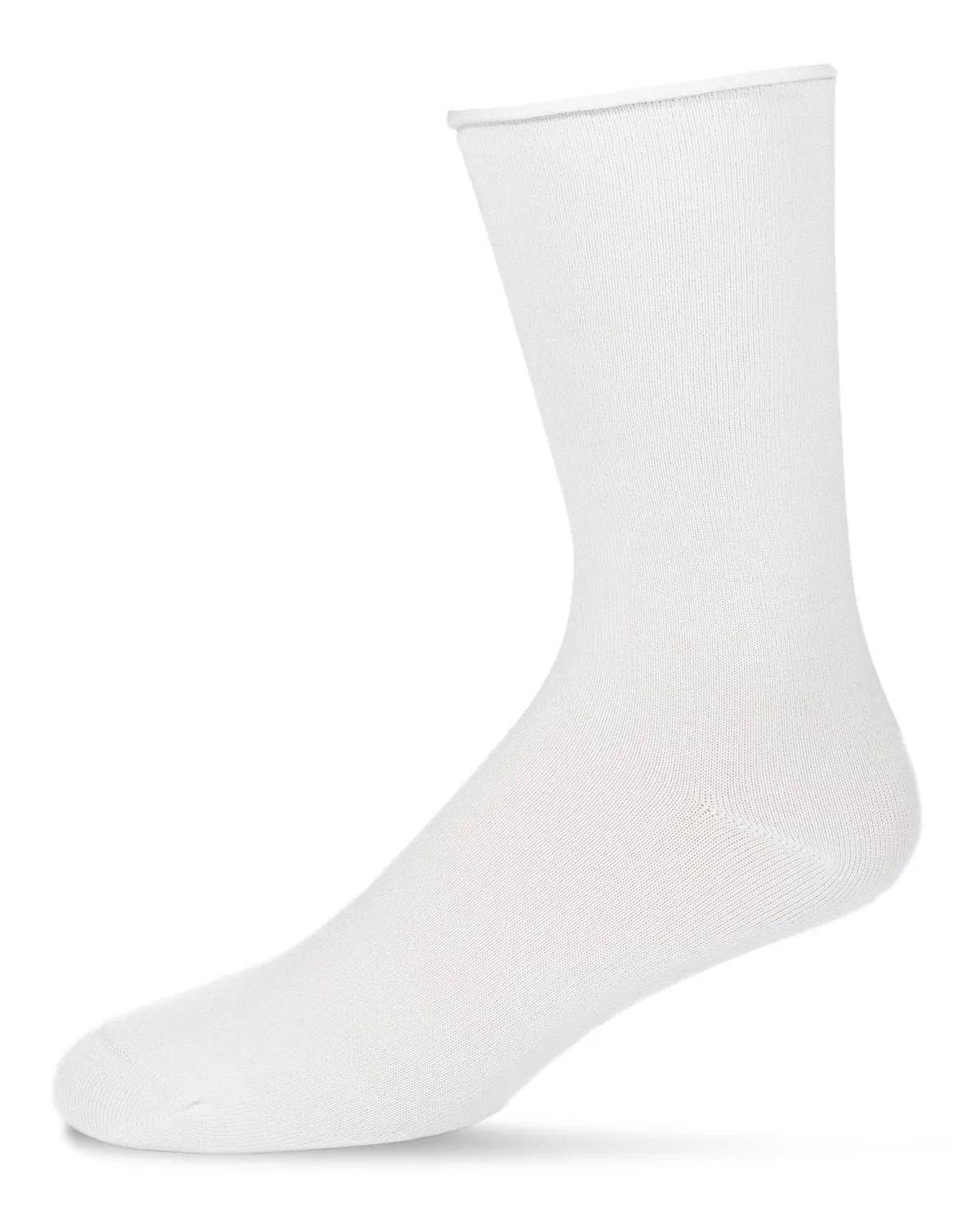 Women's Essential Roll Cuff Bamboo Blend Crew Socks sold by MeMoi product image thumbnail 3