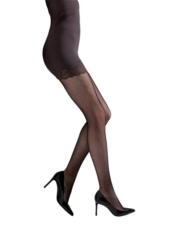 Women's Bristles Shine Nylon Net Tights sold by MeMoi