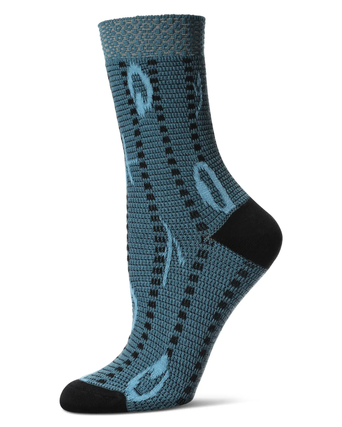Women's Beautiful Peacock Pattern Soft-Fit Crew Sock sold by MeMoi product image thumbnail 2