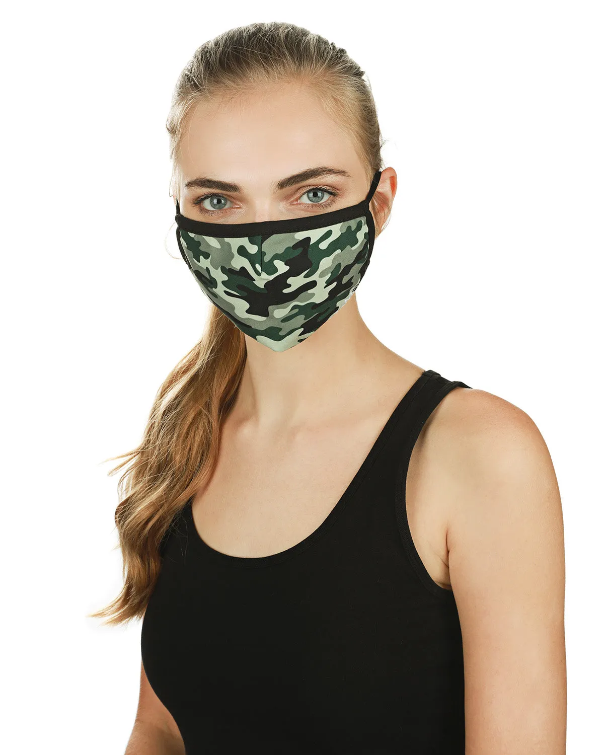 Camo Fashion Face Covering with 5-Layer Filter Inserts sold by MeMoi product image thumbnail 3