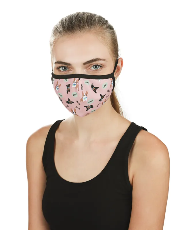Dog & Woof Fashion Face Covering with 5-Layer Filter Inserts sold by MeMoi