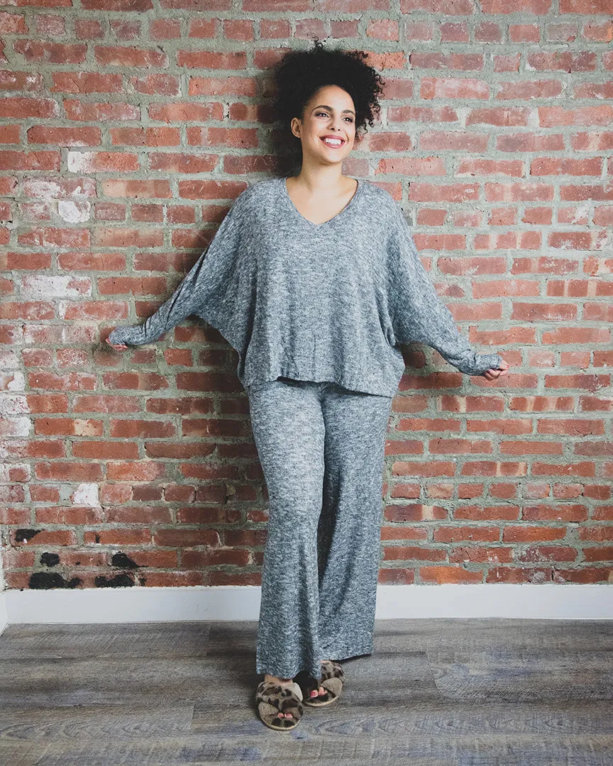 Women's Hacci Wide Leg Soft Lightweight Lounge Pants sold by MeMoi product image thumbnail 3