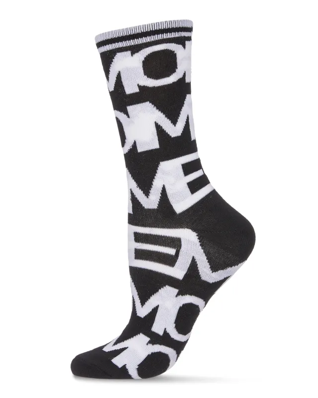 Women's Have a Me Moment MeMoi Fashion Crew Sock made by MeMoi