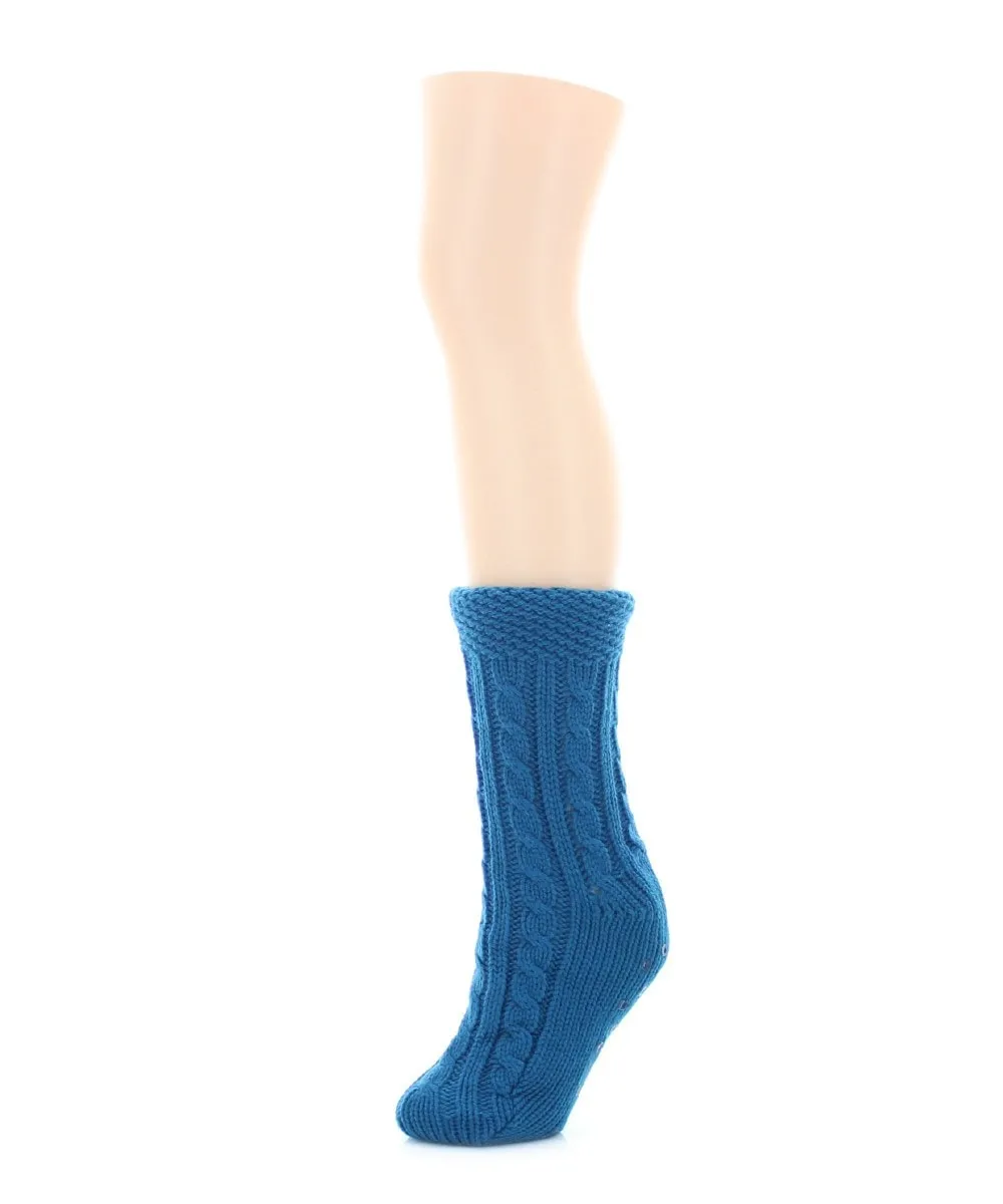 Women's Cable Knit Sherpa-Lined Lounge Sock sold by MeMoi product image thumbnail 5