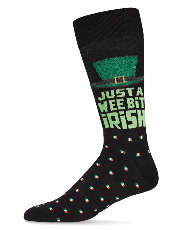 Men's Wee Bit Irish St. Patrick's Day Novelty Crew Sock made by MeMoi