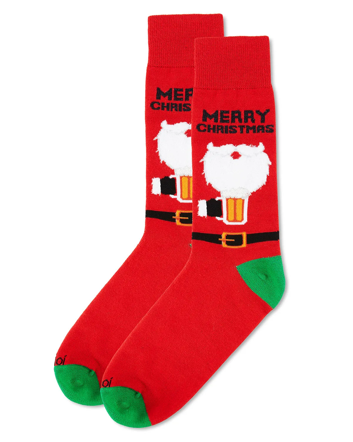 Men's Santa Claus and Suds Holiday Crew Novelty Socks sold by MeMoi product image thumbnail 3