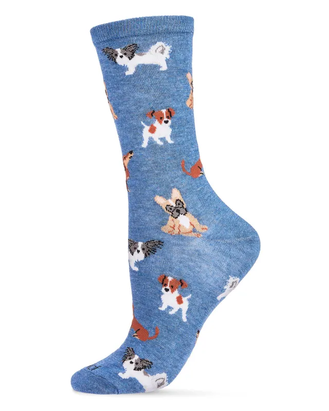 They Call it Pupper Love Bamboo Blend Crew Socks sold by MeMoi