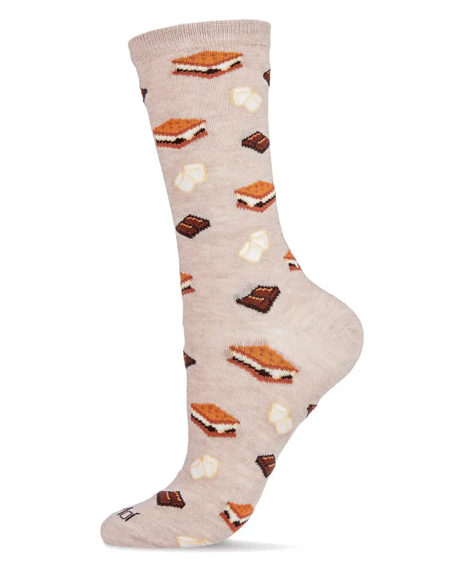 I'd Like S'more Please Bamboo Blend Crew Socks sold by MeMoi