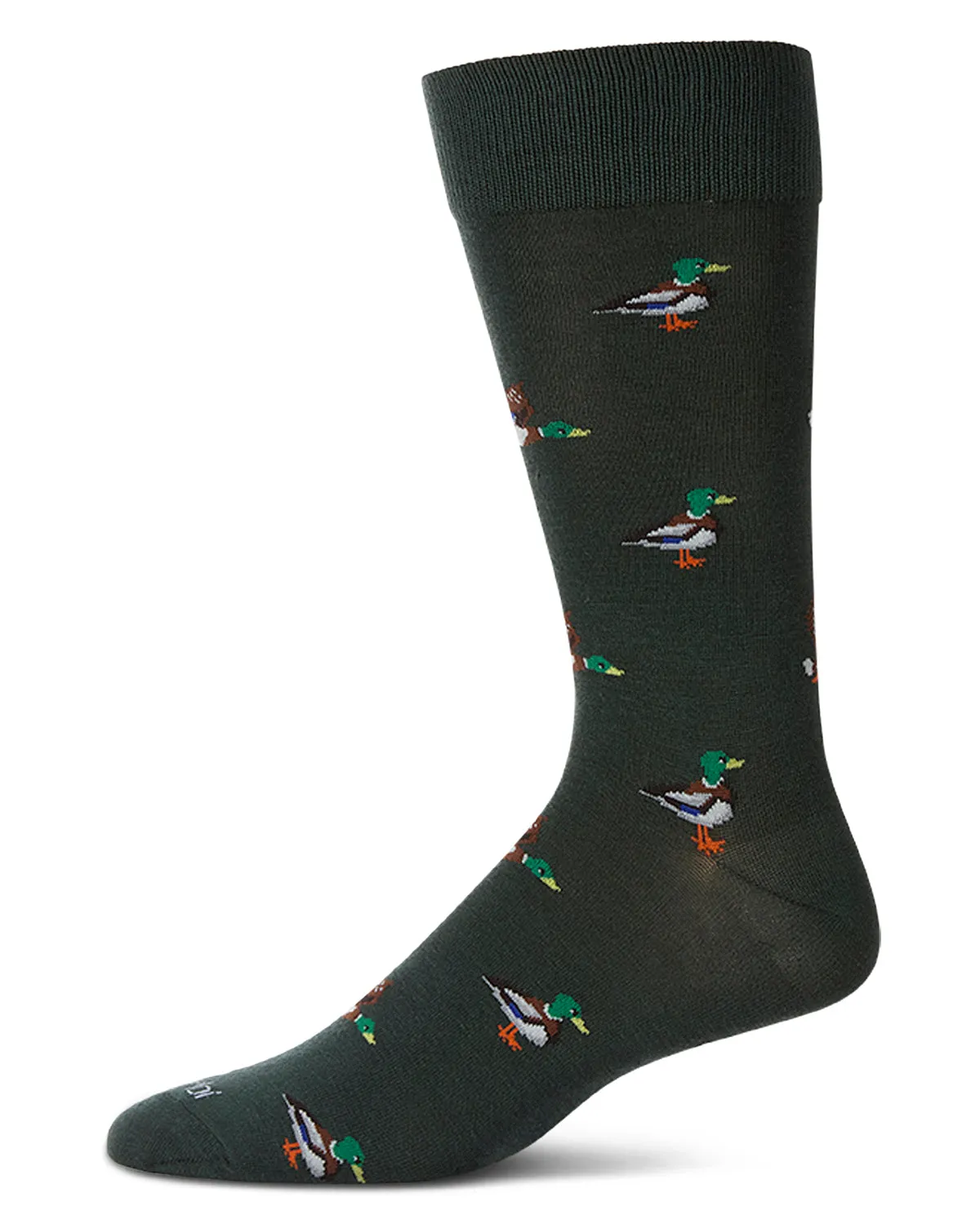 Men's "Mallard Most Fowl" Rayon from Bamboo Blend Novelty Crew Sock sold by MeMoi product image thumbnail 2