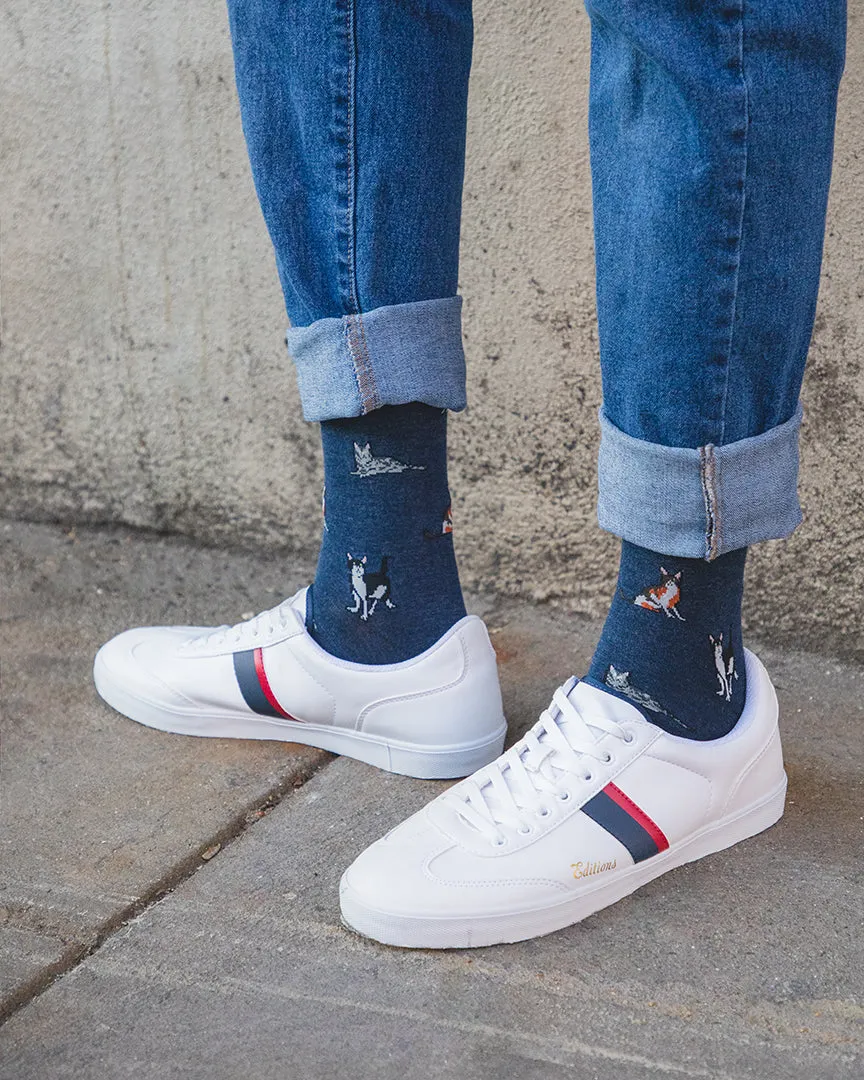 Men's Hip Cool Cats Bamboo Blend Novelty Crew Sock sold by MeMoi product image thumbnail 4