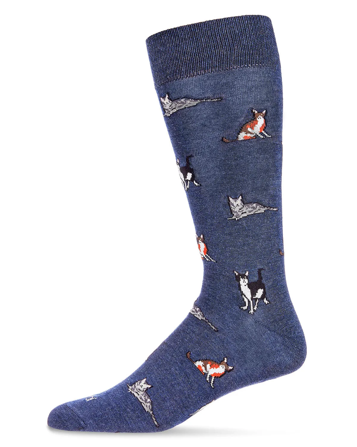 Men's Hip Cool Cats Bamboo Blend Novelty Crew Sock sold by MeMoi