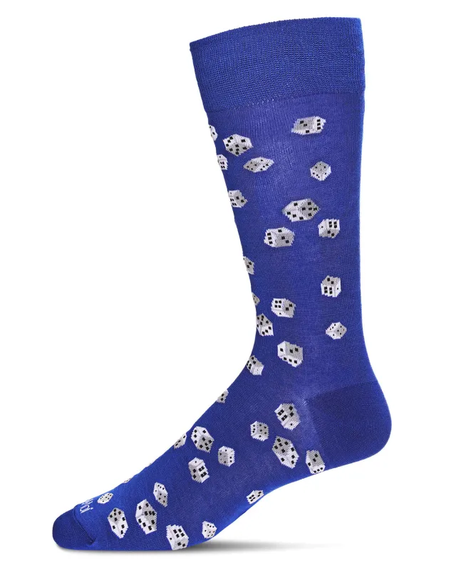 Men's Roll of the Dice Bamboo Blend Novelty Crew Sock sold by MeMoi