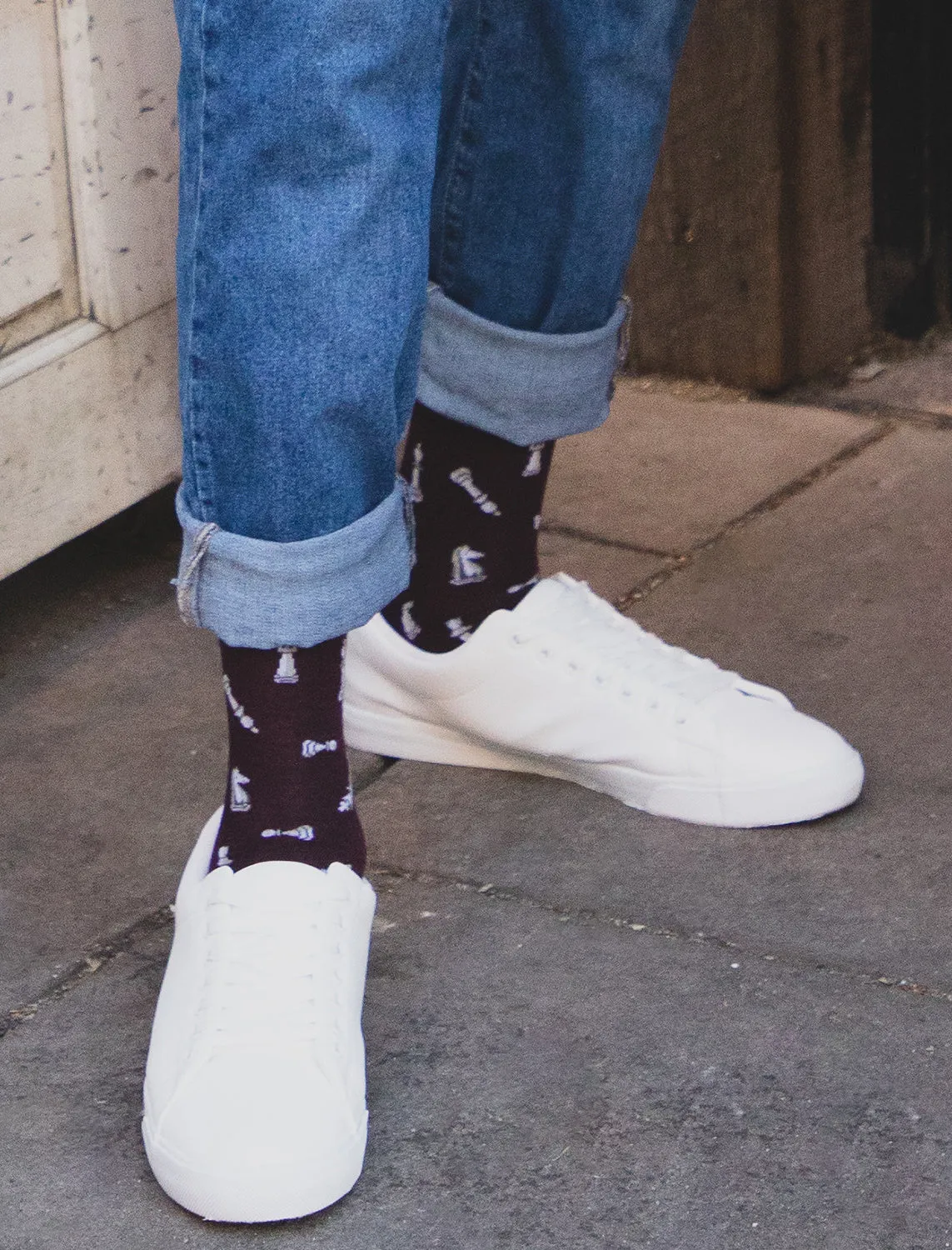 Men's Checkmate Chess Rayon From Bamboo Crew Socks sold by MeMoi product image thumbnail 5