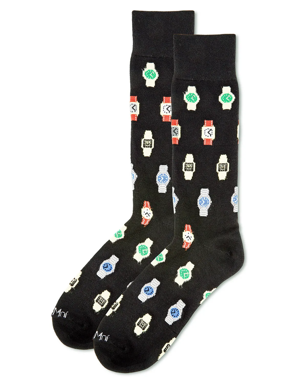 Men's Time to Get a Watch Bamboo Blend Novelty Crew Sock sold by MeMoi product image thumbnail 3