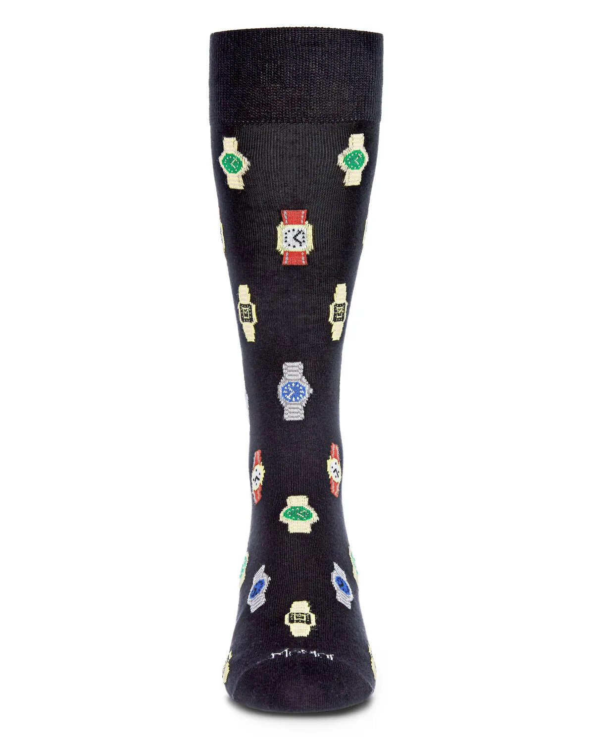 Men's Time to Get a Watch Bamboo Blend Novelty Crew Sock sold by MeMoi product image thumbnail 4