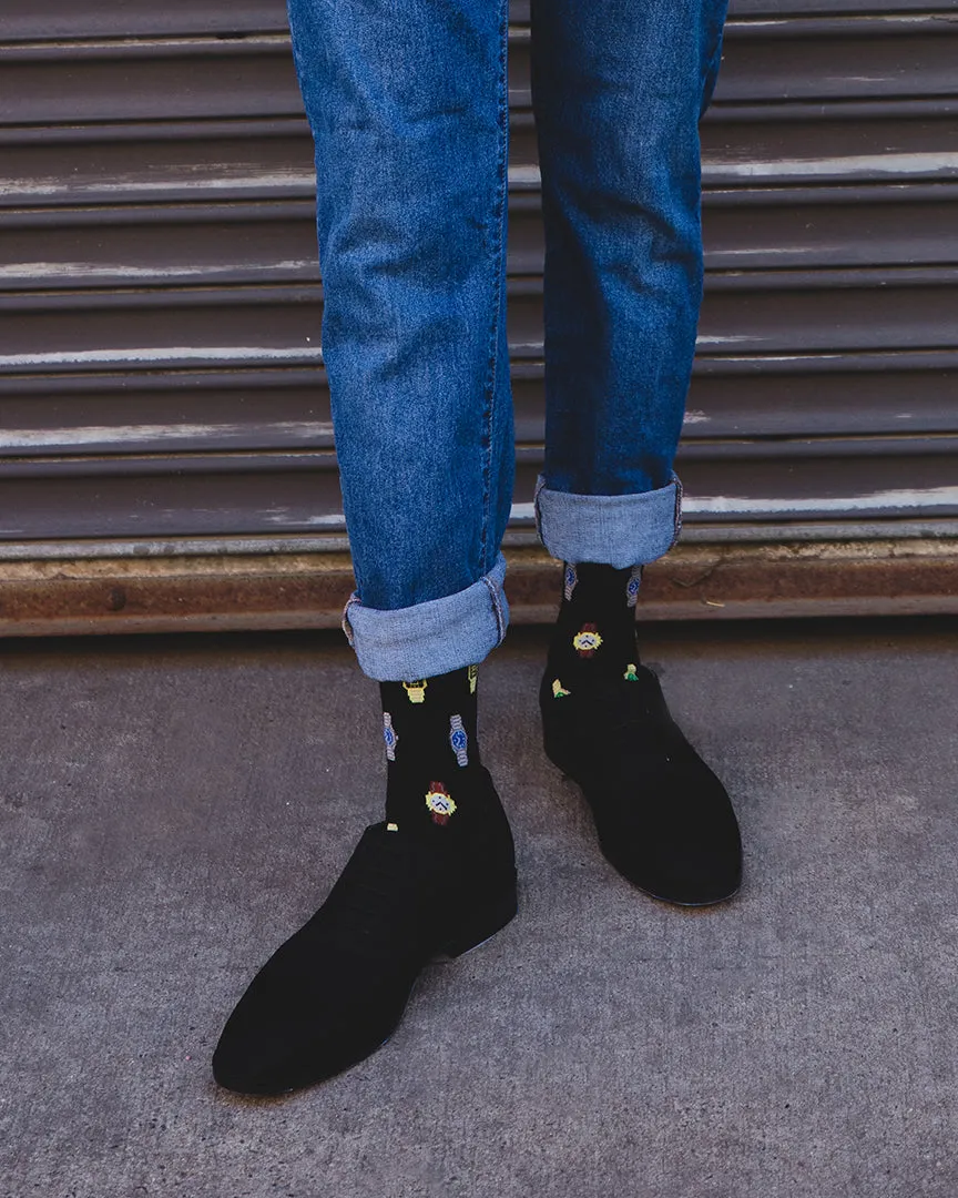 Men's Time to Get a Watch Bamboo Blend Novelty Crew Sock sold by MeMoi product image thumbnail 2