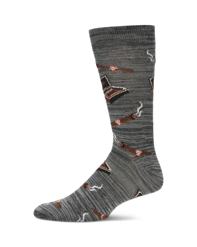 Smoker's Delight Cigar Bamboo Blend Men's Socks sold by MeMoi