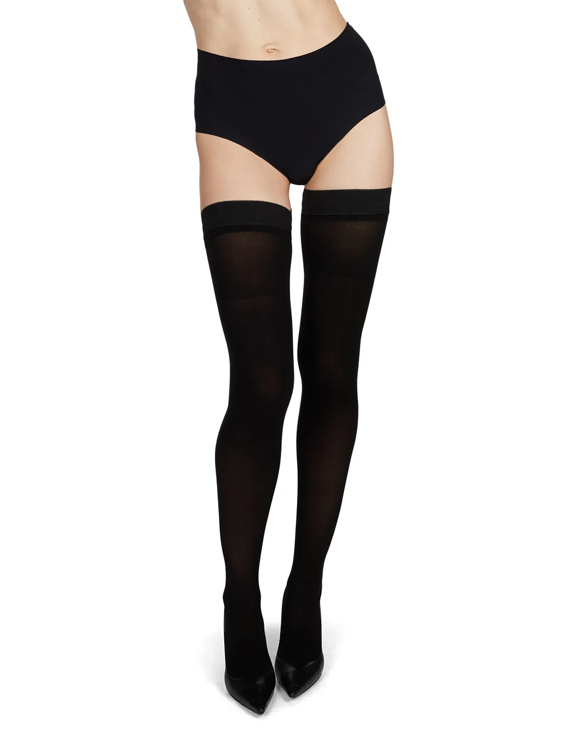 Microfiber Opaque Thigh High Stockings sold by MeMoi