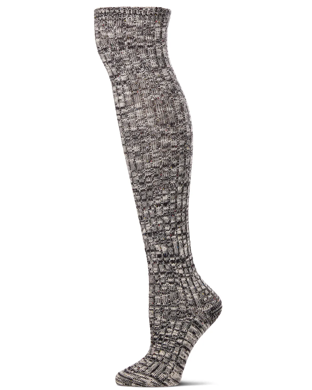Overcast Marled Rib Over the Knee Socks sold by MeMoi