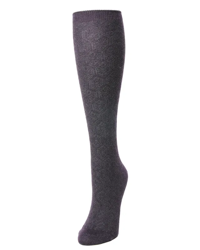 Natori Medallion Knit Wool Blend Knee Socks sold by MeMoi