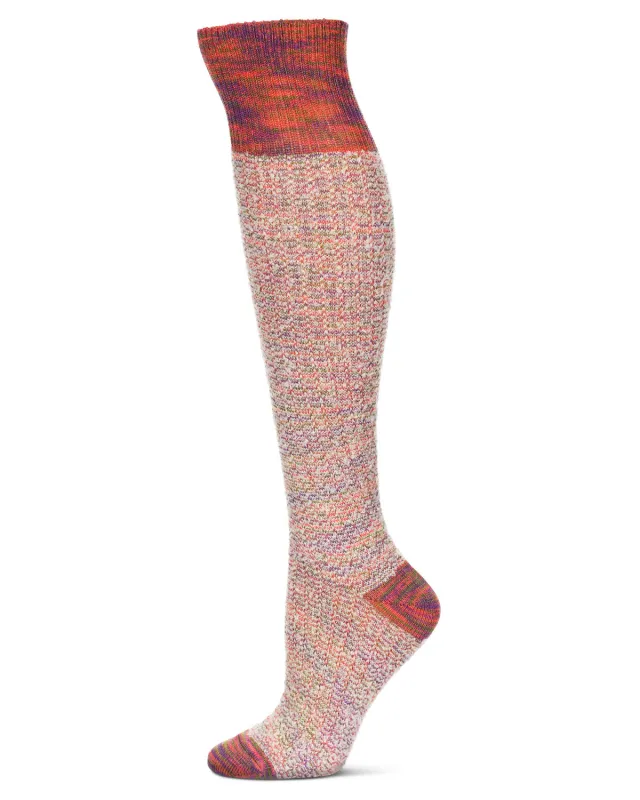 Women's Fuzzy Mixed Threads Cotton Blend Knee High Sock sold by MeMoi