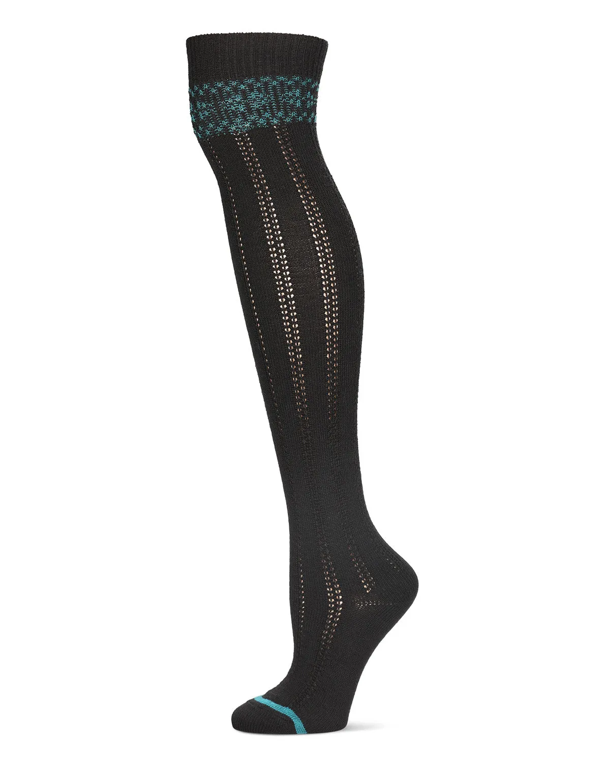 Women's Fair Isle Border Wool Blend Over The Knee Warm Sock sold by MeMoi