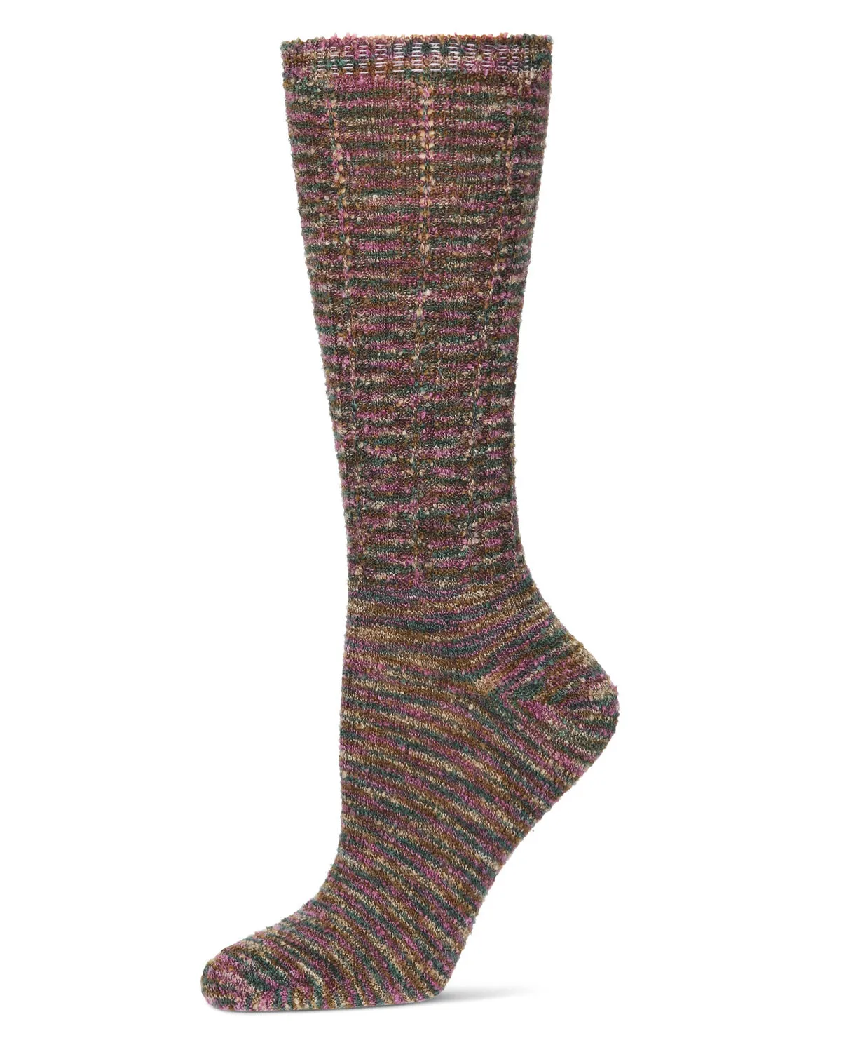 Women's Spacedye Multicolor Cozy Crew Sock sold by MeMoi