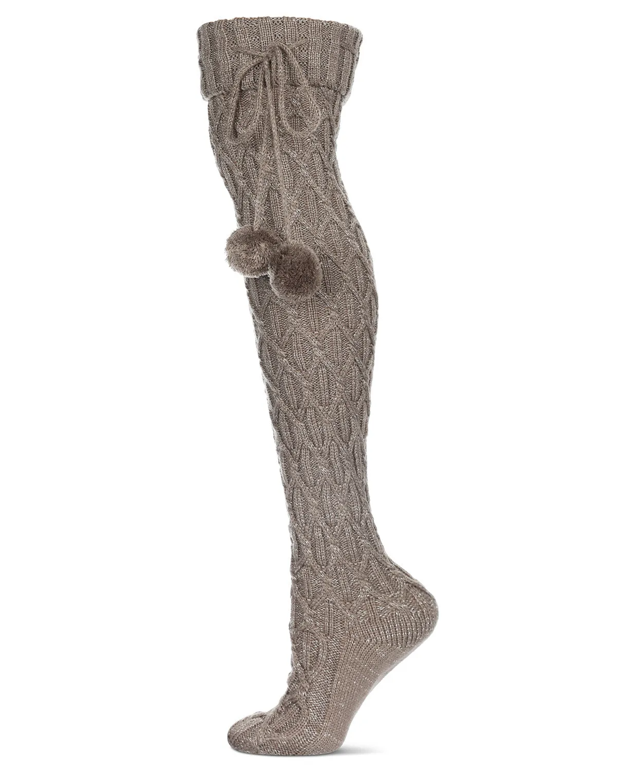 Women's Interdiamond Chunky Knit Over The Knee Warm Sock sold by MeMoi product image thumbnail 2