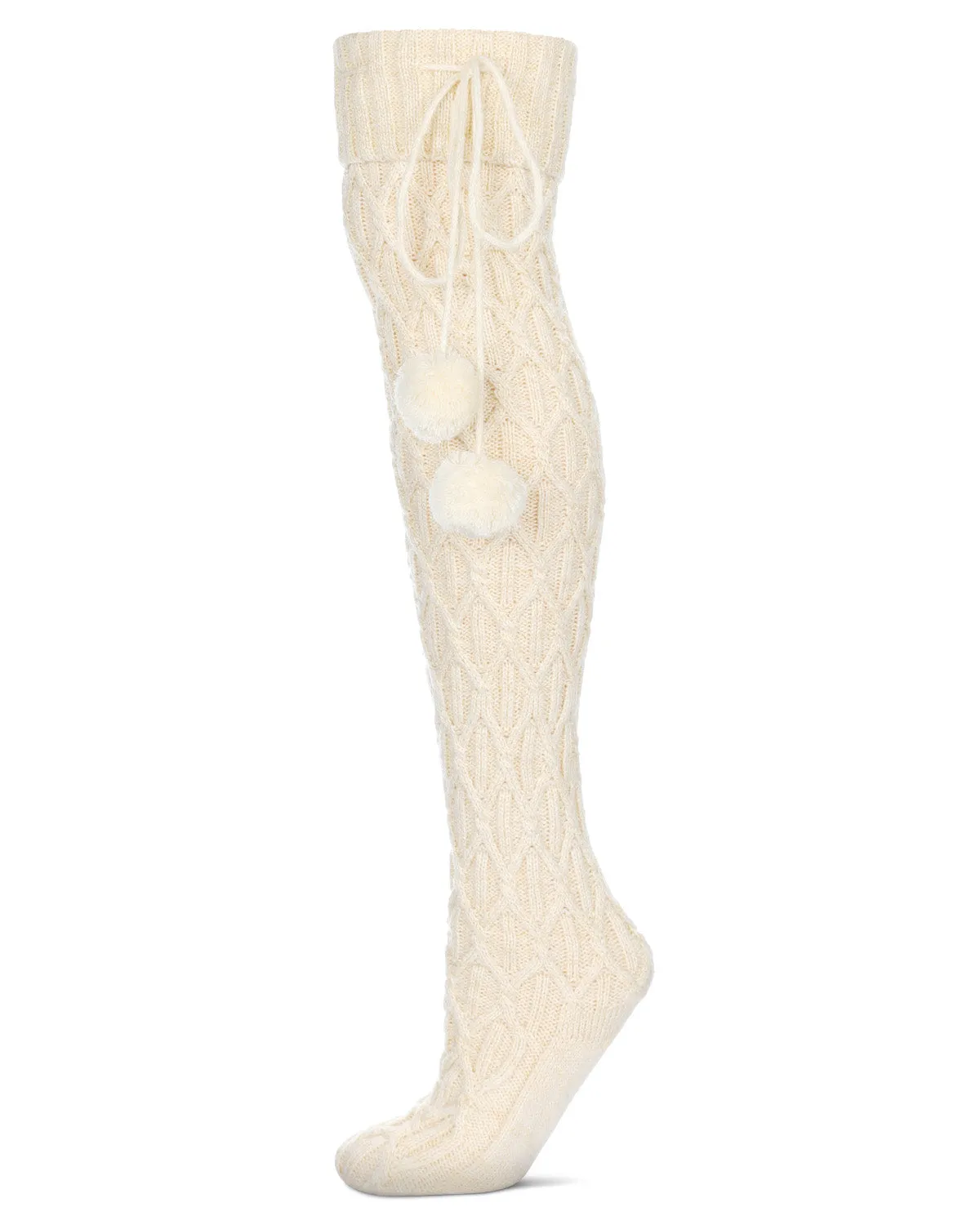 Women's Interdiamond Chunky Knit Over The Knee Warm Sock sold by MeMoi product image thumbnail 3