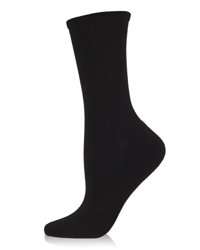 Women's Bamboo Blend Terry Sole Breathable Crew Sock sold by MeMoi