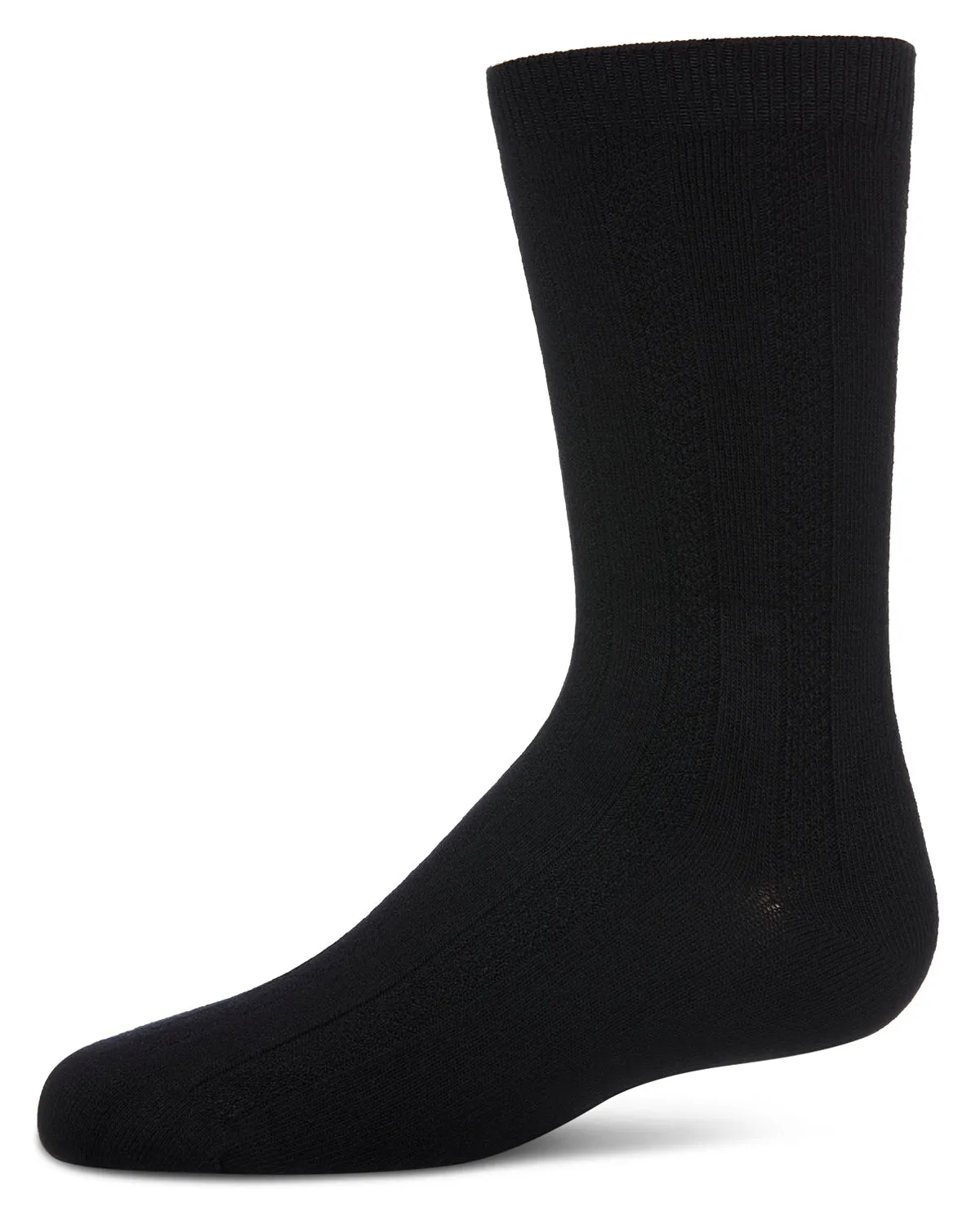 Woven Ribbed Bamboo Blend Boy’s Crew Socks sold by MeMoi