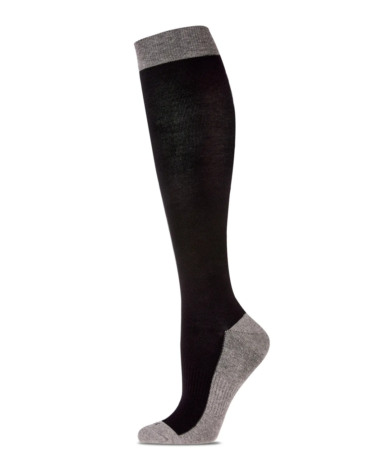 Women's Two-Tone Contrast Bamboo Blend 8-15mmHg Graduated Compression Socks sold by MeMoi