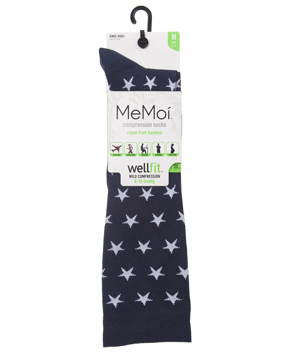 Women's Old Glory Bamboo Blend 8-15mmHg Graduated Compression Socks sold by MeMoi product image thumbnail 5