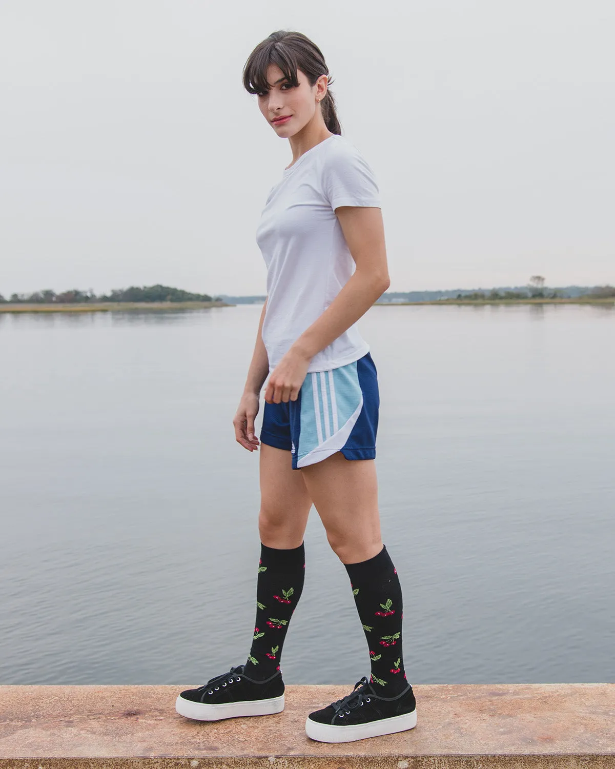 Women's Very Cherry Bamboo Blend 8-15mmHg Graduated Compression Socks sold by MeMoi product image thumbnail 4