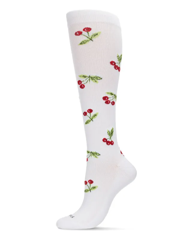 Women's Very Cherry Bamboo Blend 8-15mmHg Graduated Compression Socks sold by MeMoi