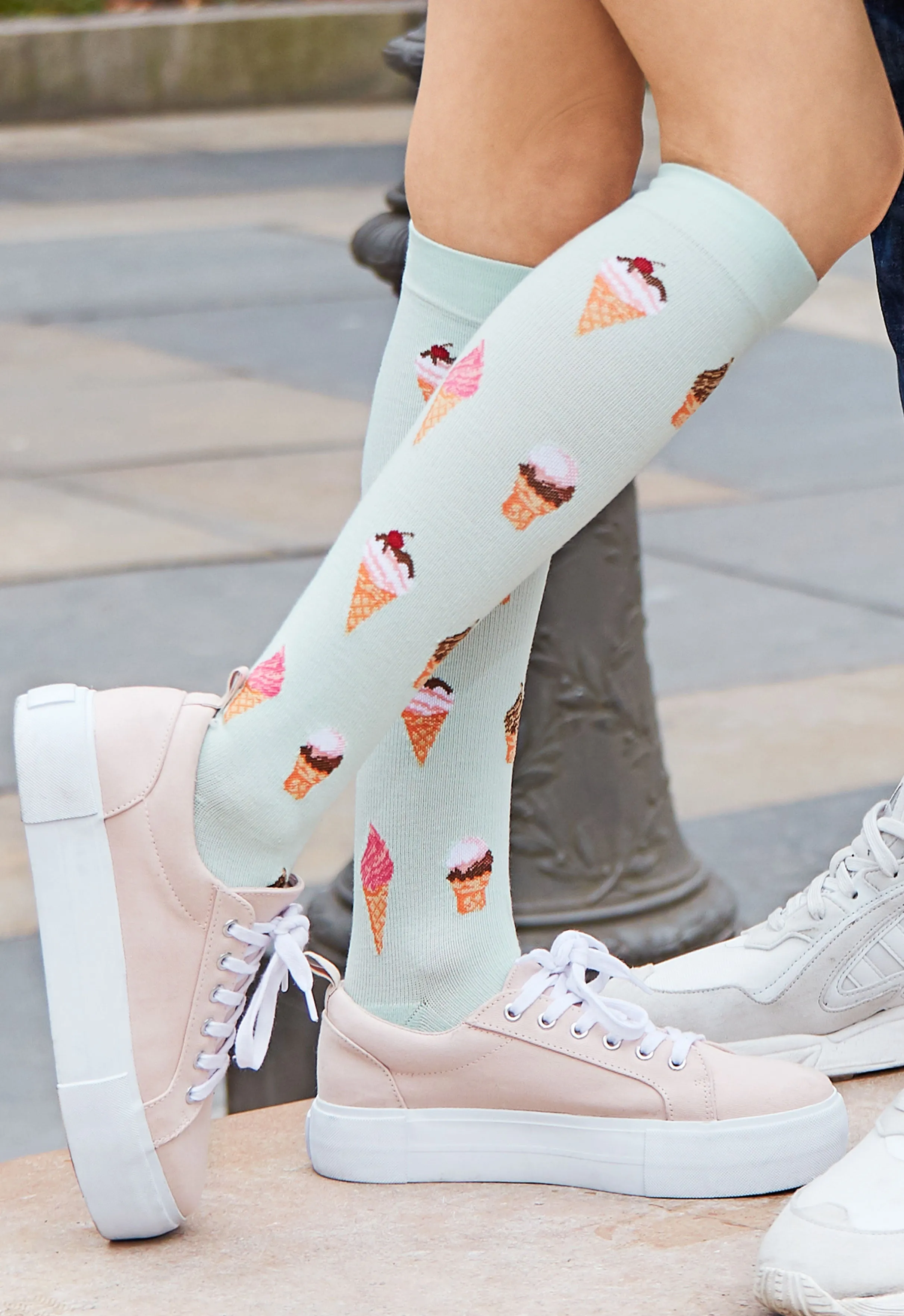 Women's Ice Cream Cones Bamboo Blend 8-15mmHg Graduated Compression Socks sold by MeMoi product image thumbnail 2