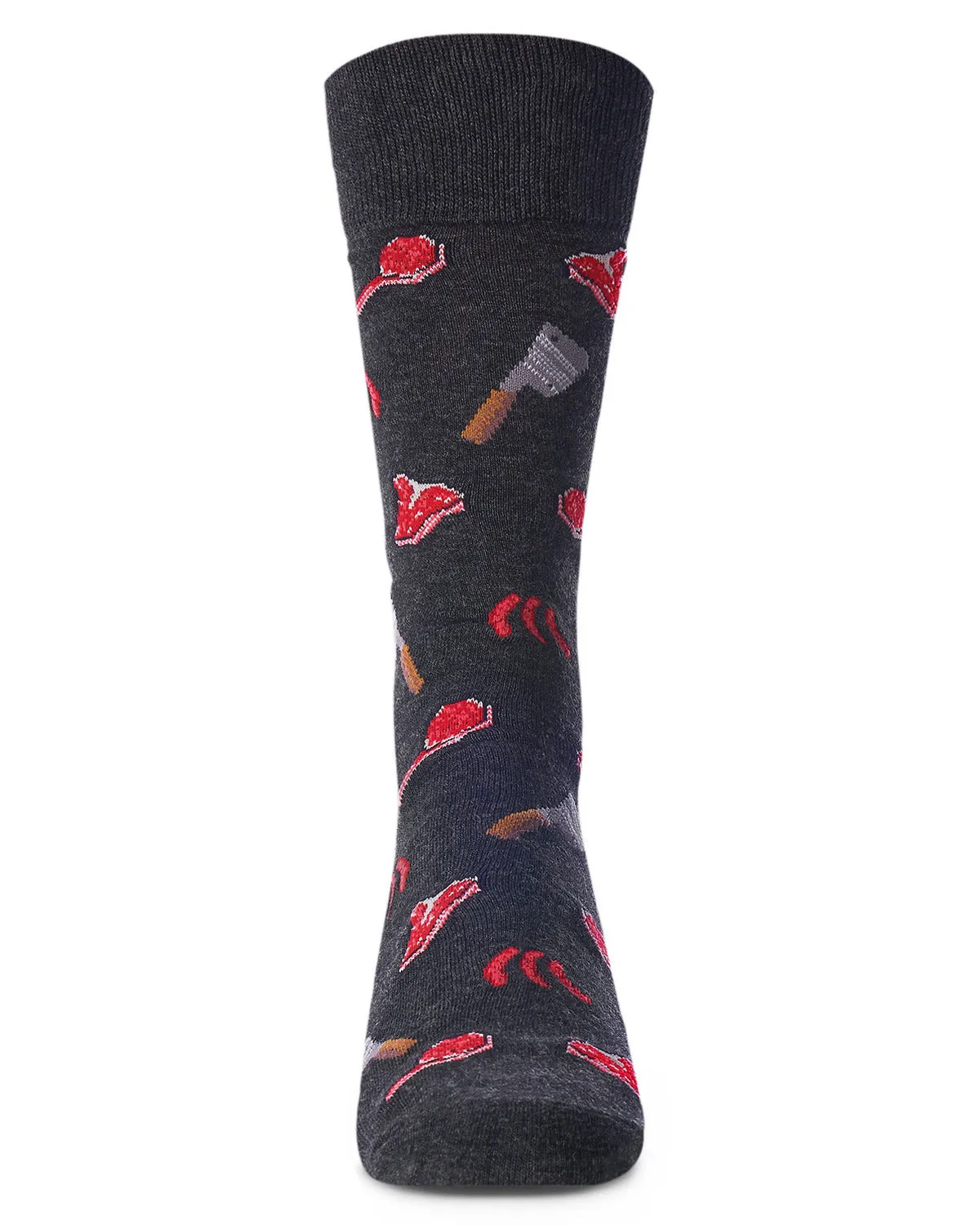 Men's Meat Loving Bamboo Blend Novelty Crew Sock sold by MeMoi product image thumbnail 5
