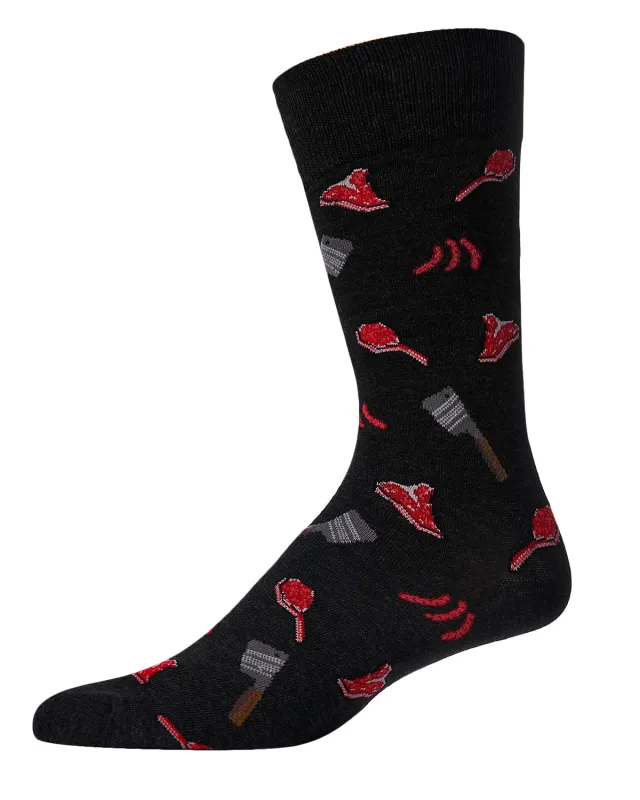 Men's Meat Loving Bamboo Blend Novelty Crew Sock sold by MeMoi