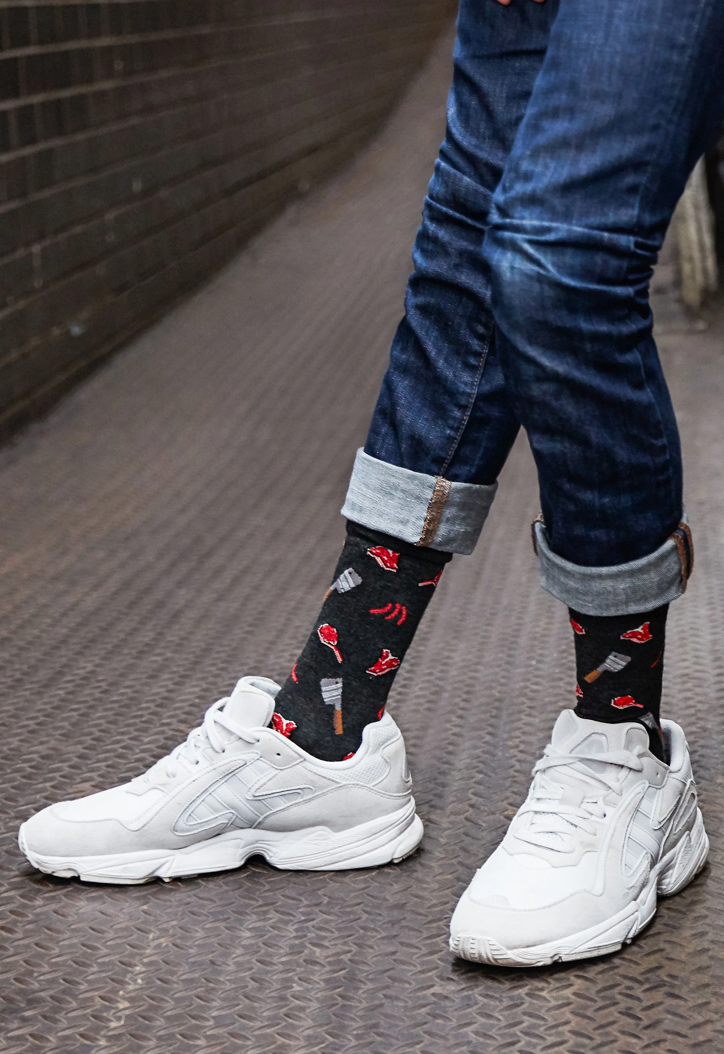 Men's Meat Loving Bamboo Blend Novelty Crew Sock sold by MeMoi product image thumbnail 3