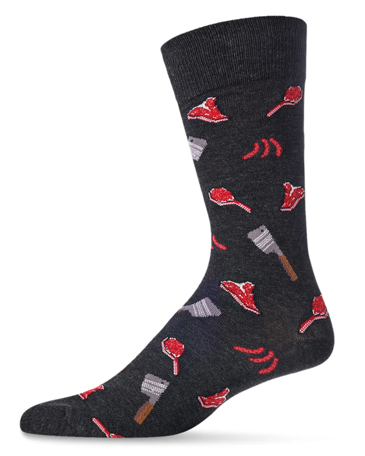 Men's Meat Loving Bamboo Blend Novelty Crew Sock sold by MeMoi product image thumbnail 2