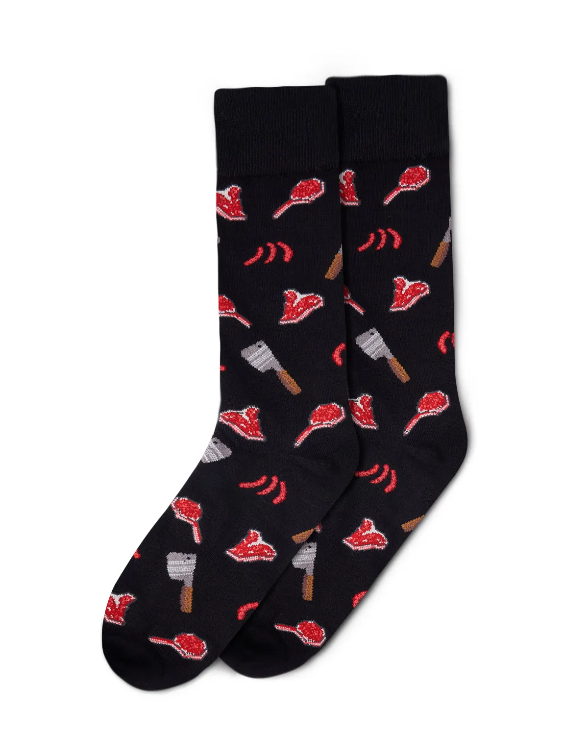Men's Meat Loving Bamboo Blend Novelty Crew Sock sold by MeMoi product image thumbnail 4