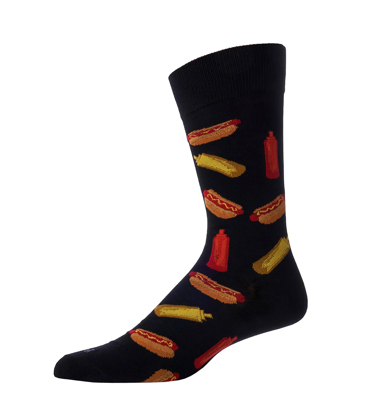 Men's Tasty Hot Dogs Bamboo Blend Novelty Crew Sock sold by MeMoi product image thumbnail 4