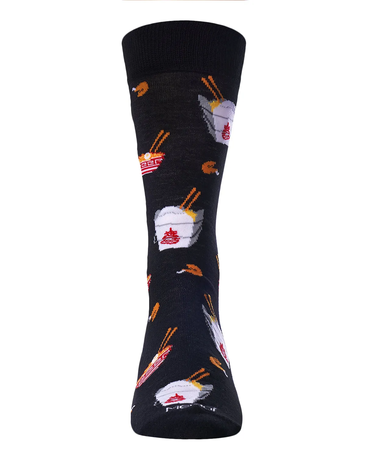 Men's Let’s Order Takeout Bamboo Blend Novelty Crew Sock sold by MeMoi product image thumbnail 5